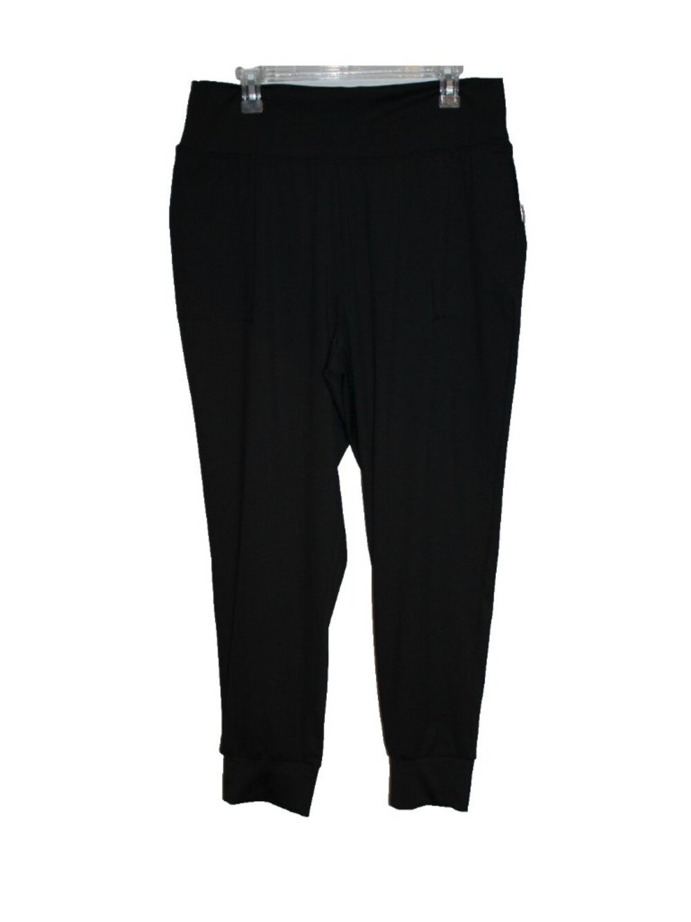 ID Ideology Womens Black Jogger Pants High Rise Performance Stretch Size XL NEW